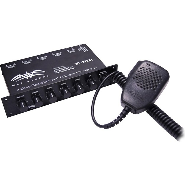 Wet Sounds Ws 220 Bt Bluetooth Enabled 4 Zone Control And Built In Mic