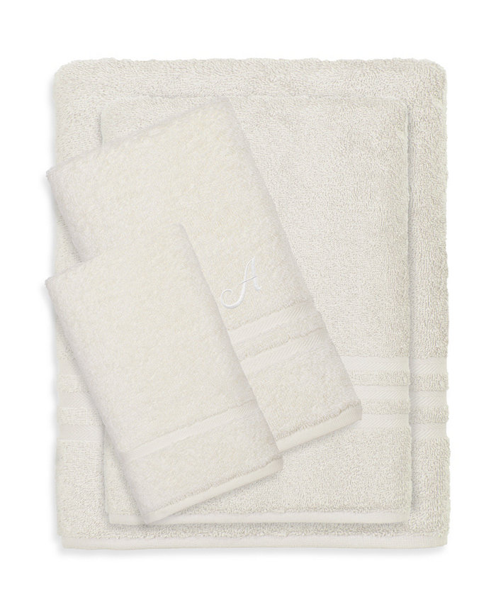 Linum Home Textiles Turkish Cotton Personalized Denzi Cream Towel Collection