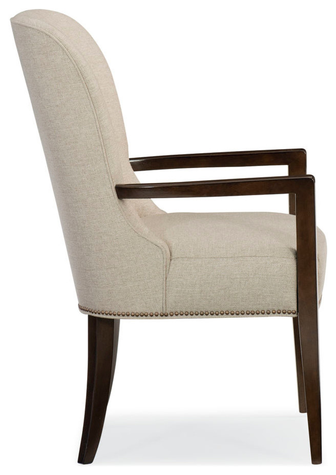 Modern Streamline Mid Century Upholstered Arm Chair   Midcentury   Dining Chairs   by HedgeApple  Houzz