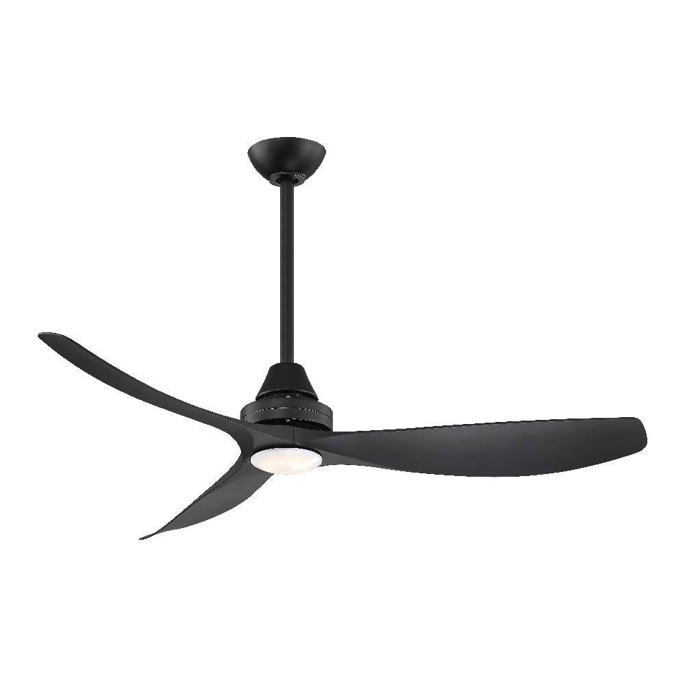 Home Decorators Collection Levanto 52 in. LED IndoorOutdoor Matte Black Ceiling Fan with Light 34603