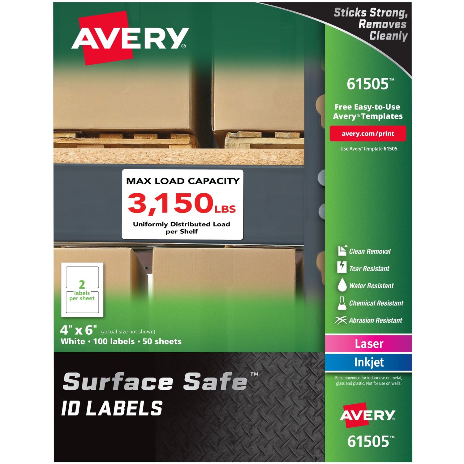 Surface Safe ID Labels by Avery AVE61505