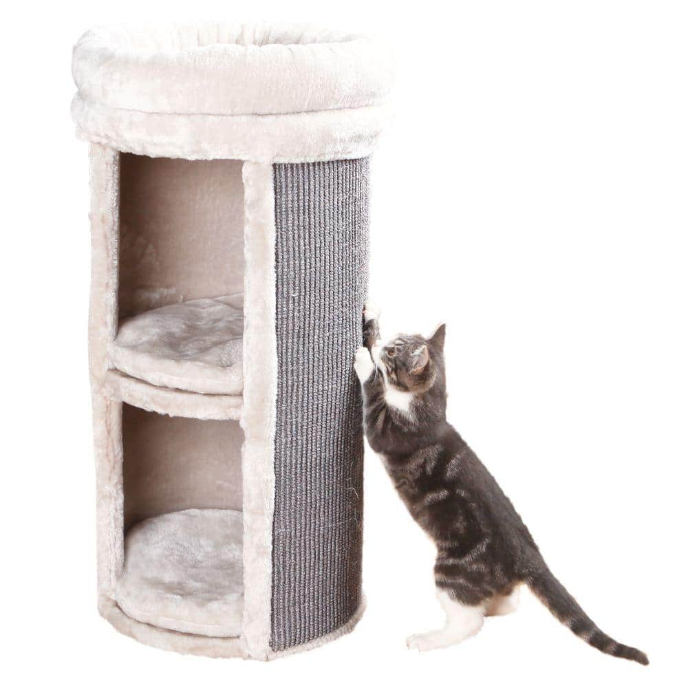 TRIXIE Gray Mexia 2-Story Cat Tower 4440