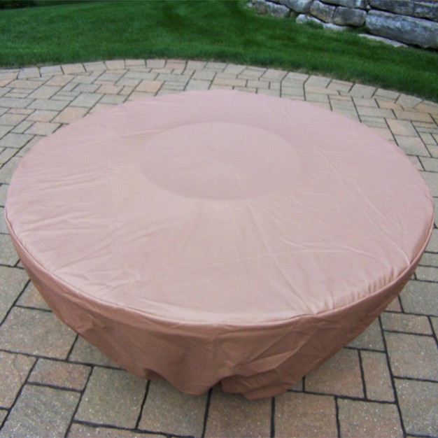 Round Polyester Fabric Cover For Dining Or Fire Pit Table Oakland Living