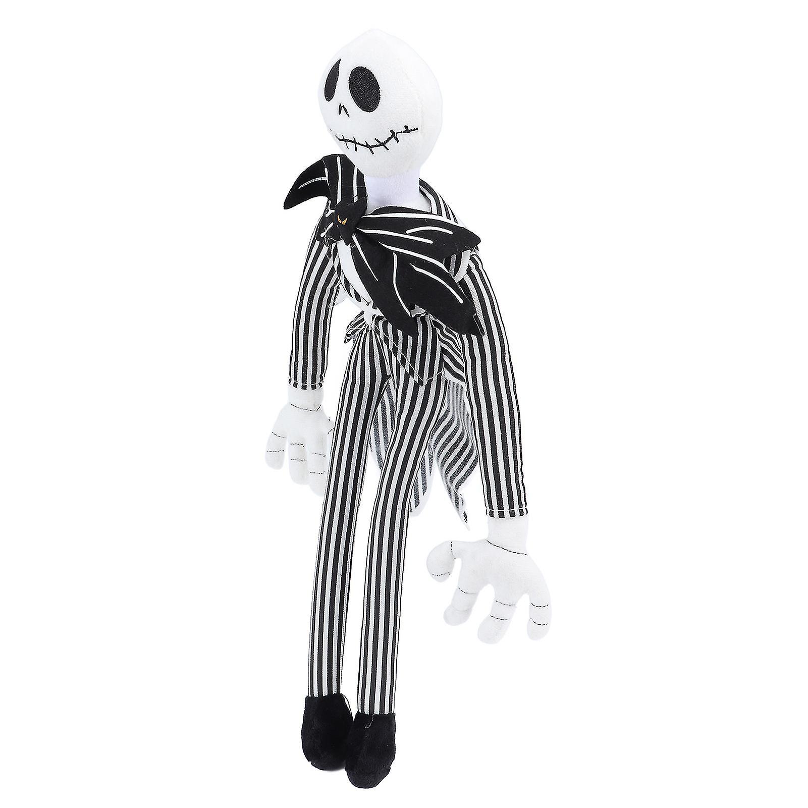 Stuffed Skeleton Man Soft PP Cotton Striped Clothes Large Bowknot Plush Skeleton Doll for Christmas