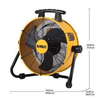 DW 18 in. Yellow 3-Speed Heavy-Duty Drum Fan with 6 ft. Power Cord DXF-1840