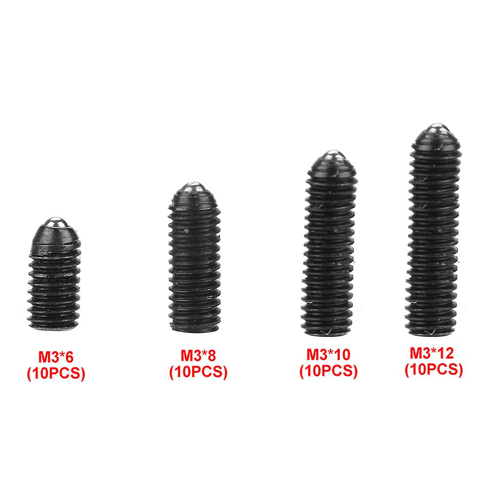 10pcs M3 Wave Ball Screws Spring Plunger Set Hexagonal Socket Ball Plunger Screws[m3*6(10pcs)]