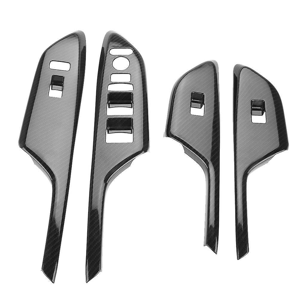 4pcs Carbon Fiber Style Door Handle Armrest Trim Fit For Honda Civic  2016-2017