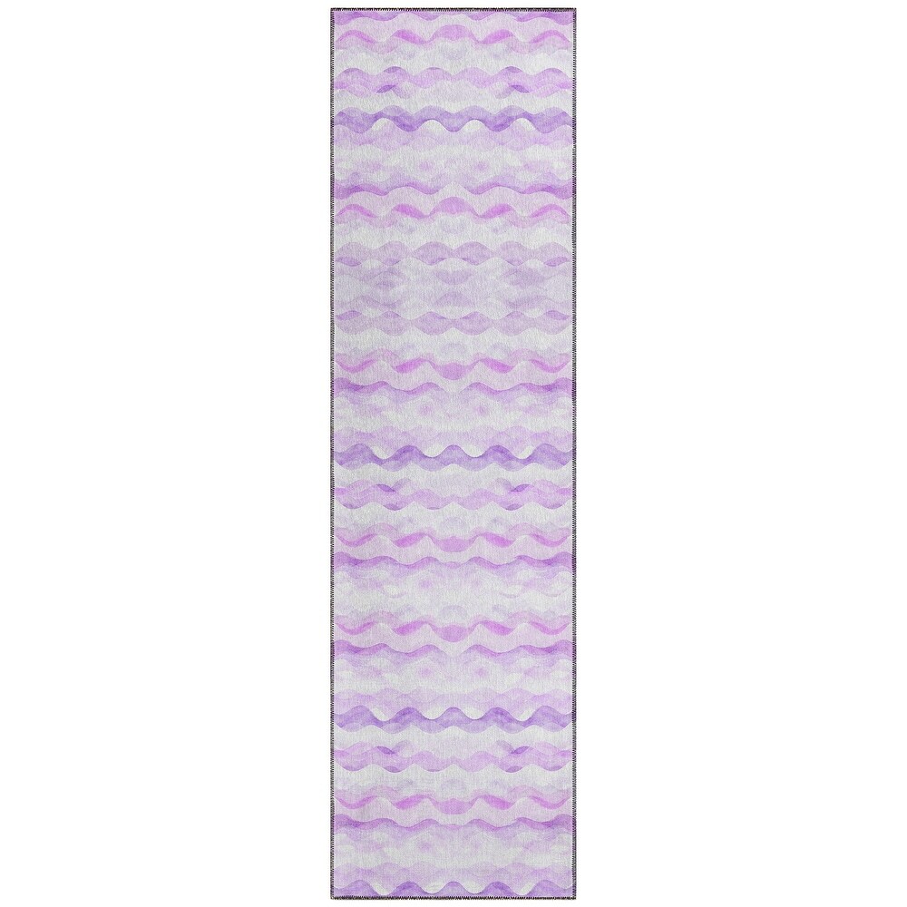 Indoor/ Outdoor Surfside Ombre Wave Washable Rug New