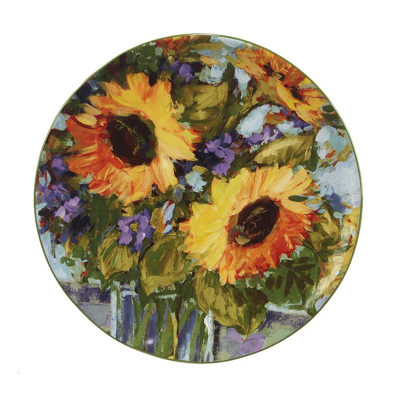 Certified International Sunflower Bouquet 4-pc. Salad Plate Set