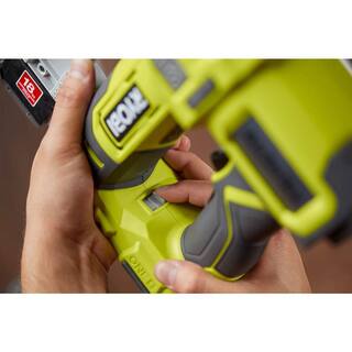 RYOBI ONE+ 18V AirStrike Cordless 16-Gauge Straight Finish Nailer w 18-Gauge Narrow Crown Stapler 2.0 Ah Battery and Charger P326-P361-PSK005