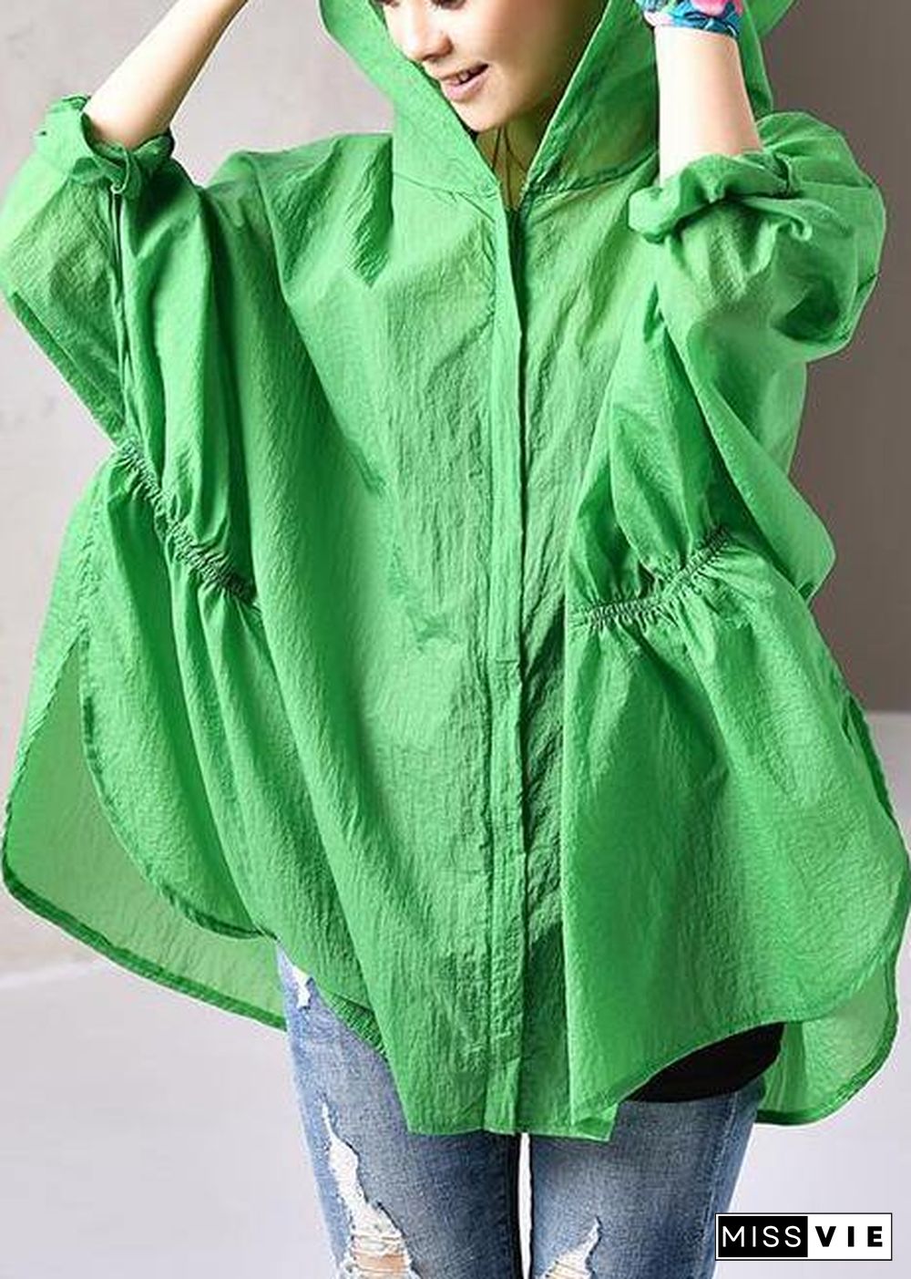 Women cotton Shirts Pakistani Green Summer Thin Sunlight Proof Coat