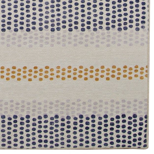 Maldon Washable Outdoor Rug Ivory blue Linon