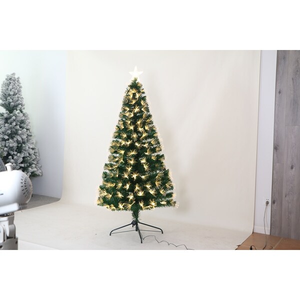 Christmas Tree with warm fiber lights