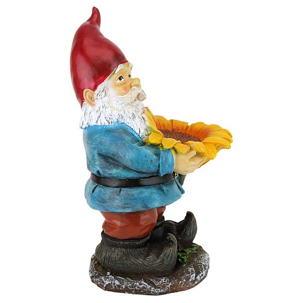 Design Toscano Sunflower Sammy Garden Gnome Statue Multicolored