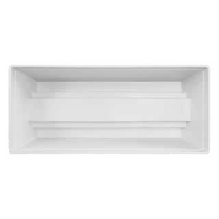 Vigoro 28 in. Eden Medium White Resin Window Box Rail Planter (28 in. L x 12 in. W x 12 in. H) HD1116-089