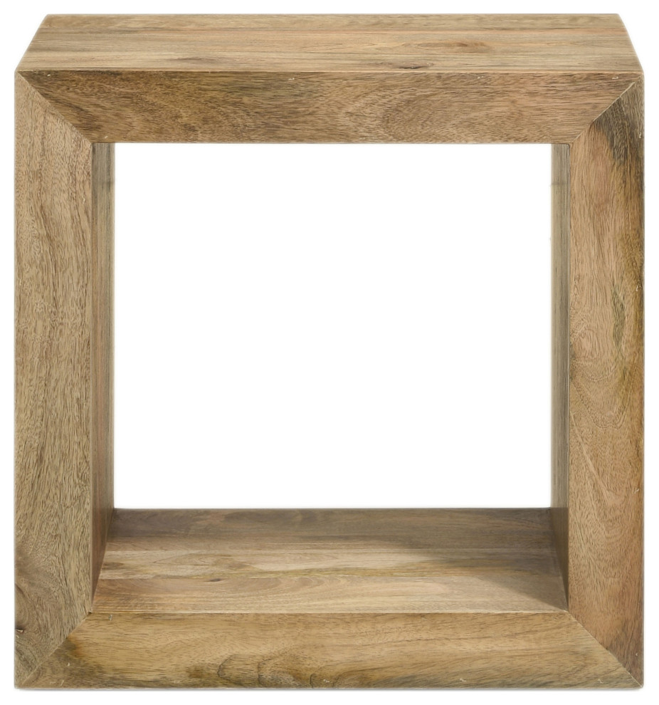 Benton Rectangular Solid Wood End Table Natural   Modern   Side Tables And End Tables   by Modon  Houzz