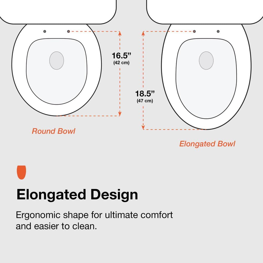 Glacier Bay Havenstone 1piece 1116 GPF Dual Flush Elongated Toilet in White Seat Included