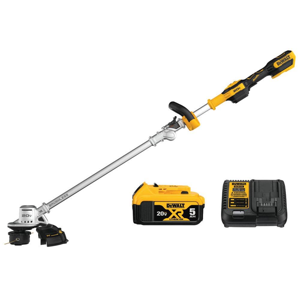 DEWALT 20V MAX Brushless Cordless Battery Powered String Trimmer Kit with (1) 5Ah Battery & Charger DCST922P1