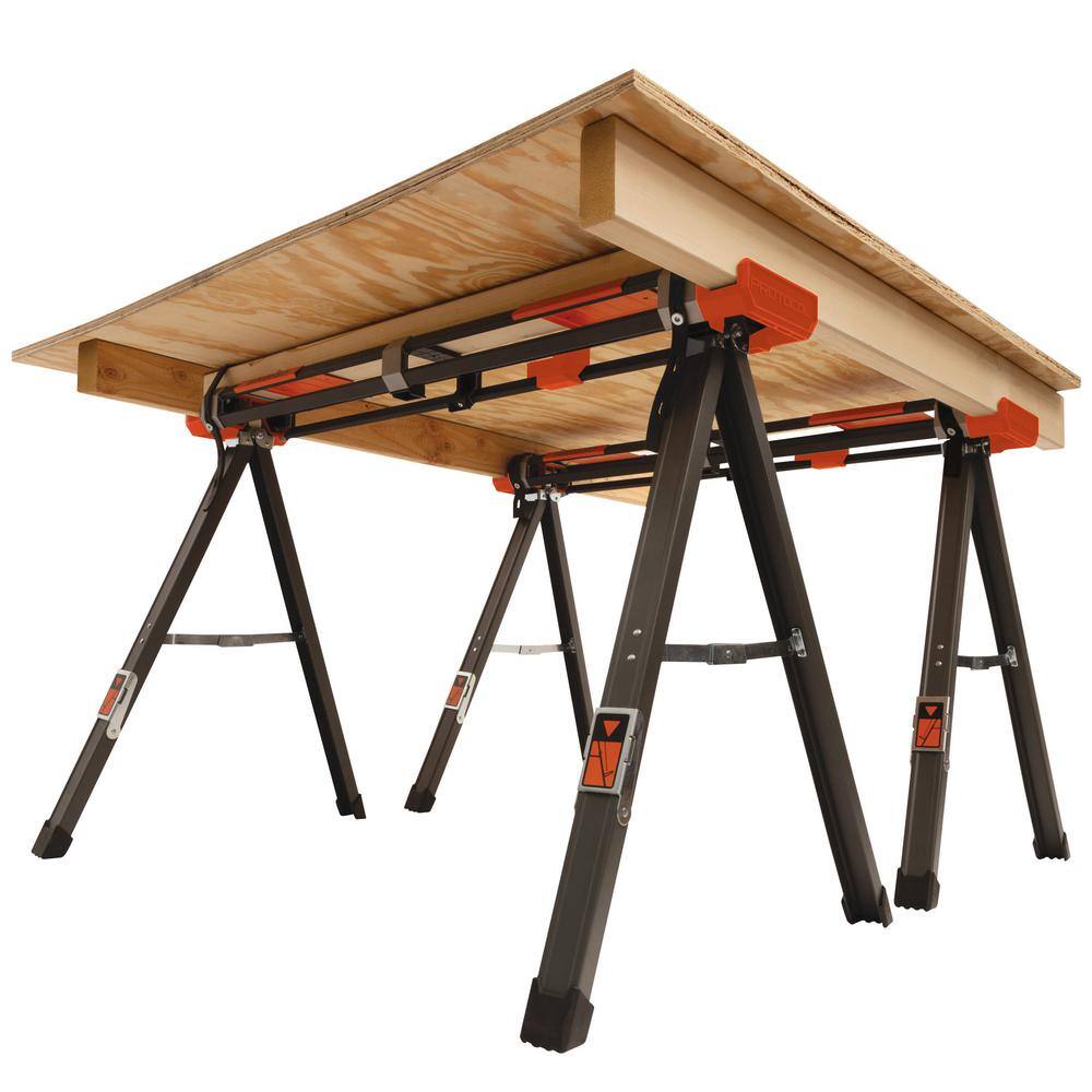 PROTOCOL 29 in. x 40 in. Lightweight Aluminum Sawhorse with 1000 lbs. Capacity SAW40