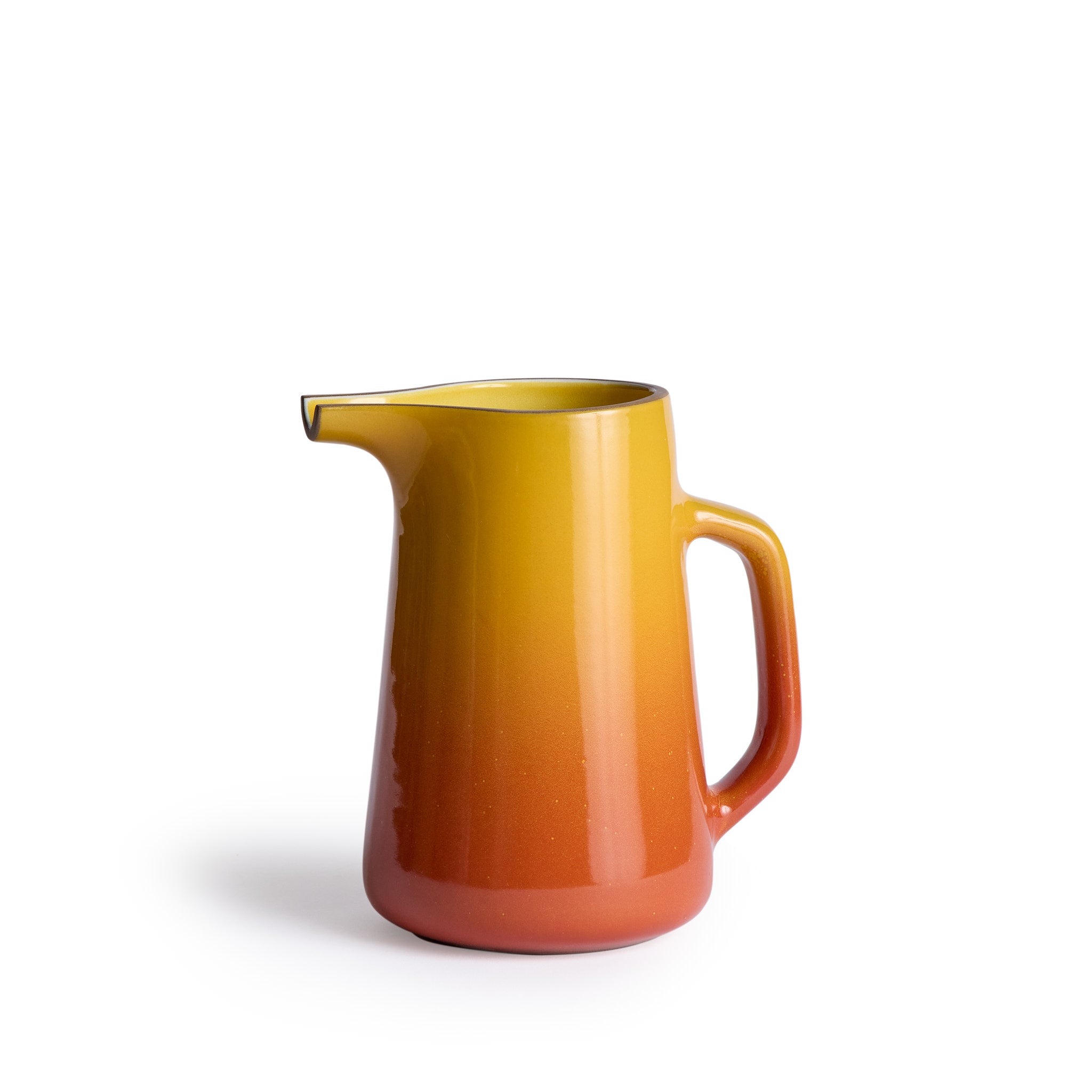 Large Pitcher in Zinnia and Sunflower Gloss – Bright, Bold, and Perfect for Serving