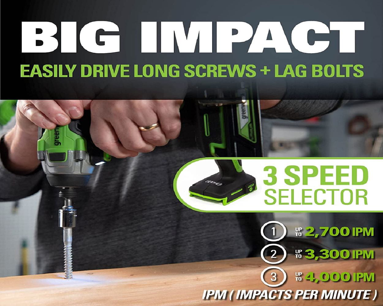 Greenworks 24V Brushless Drill/Driver + Impact/Driver Combo Kit， (2) USB (Power Bank) Batteries， Charger， (2) Driving Bits， and Tool Bag， 1307502AZ