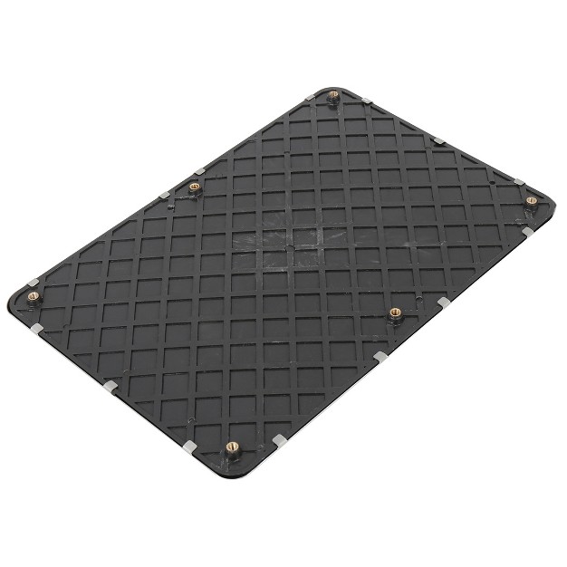 Unique Bargains Universal Floor Carpet Mat Plate Foot Rest Heel Pedal Pad Stainless Steel