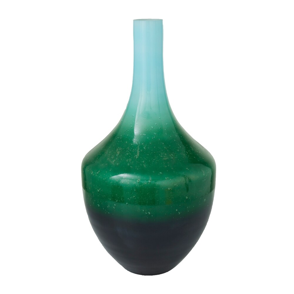 The Novogratz Green Glass Ombre Vase