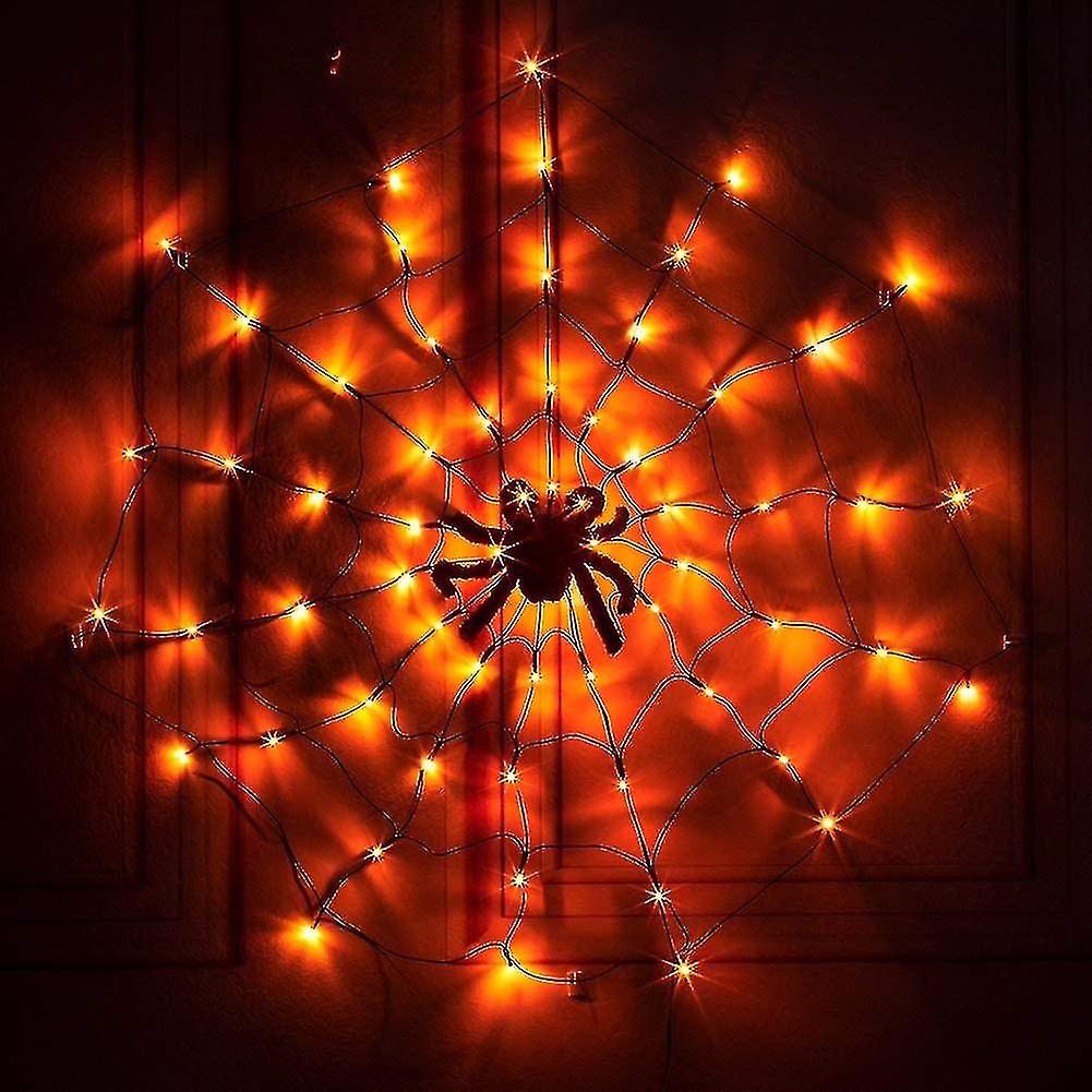 Led Halloween Black Spider Web Light， Halloween Decoration， Waterproof