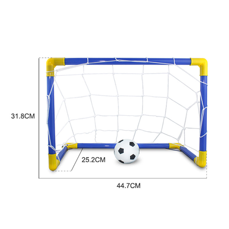 Folding Mini Football Soccer Goal Post Net Set with Pump Kids Sport Indoor Outdoor Games Toys Plastic