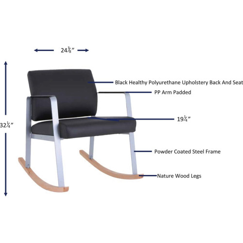 Lorell Healthcare Seating Rocking Guest Chair (66998)