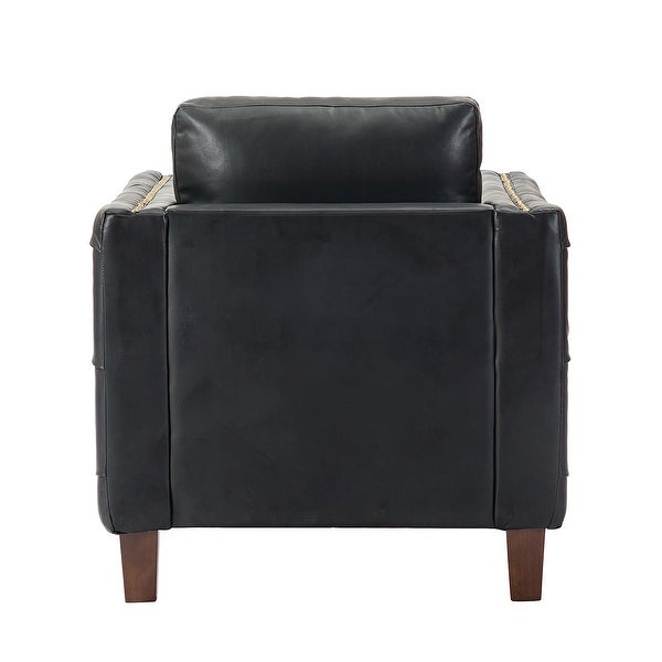 Pr Comfy Upholstered Club Chair with Nailhead Trim by HULALA HOME