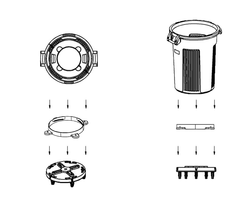 Toter Caster Dolly Adapter Kit