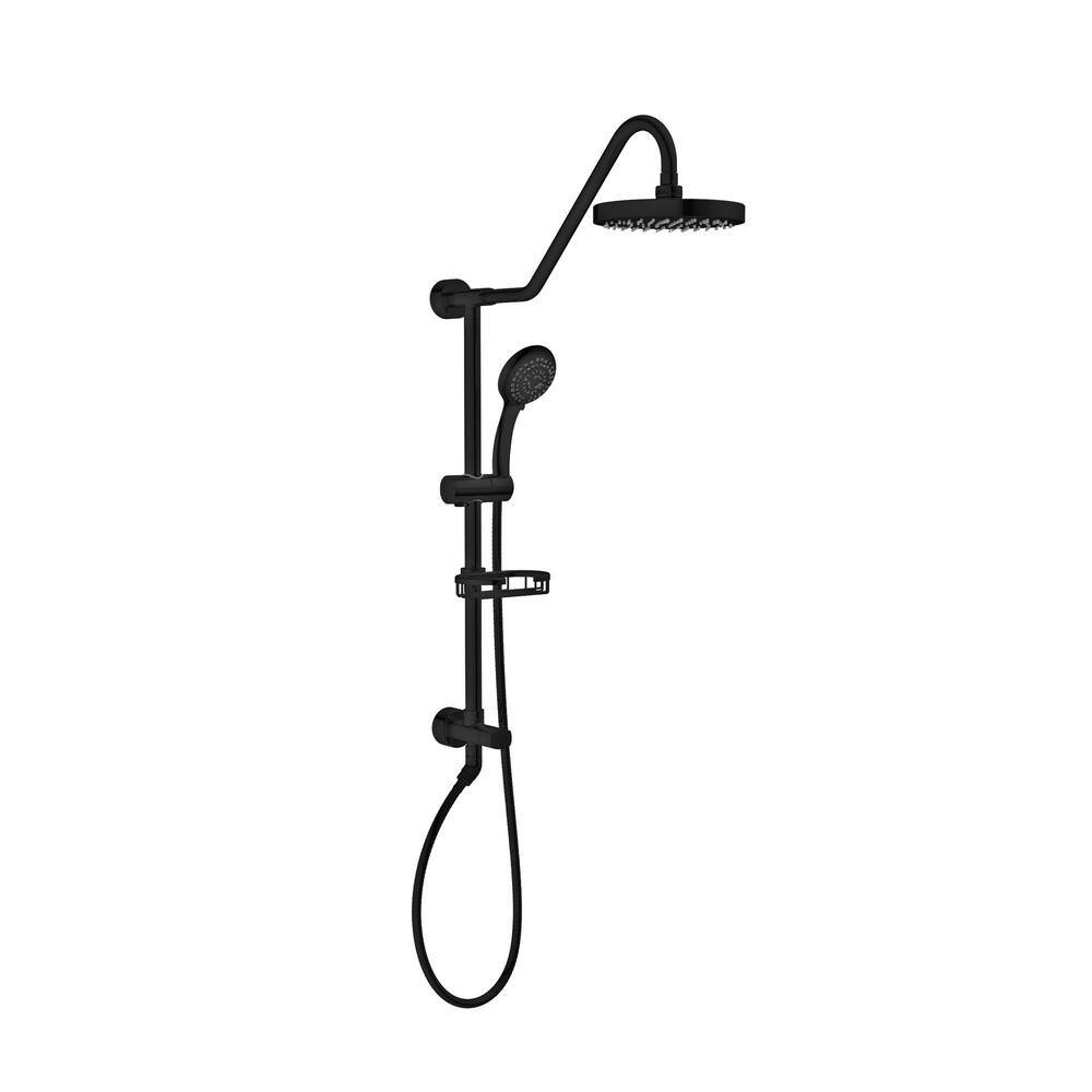 PULSE Showerspas Kauai III 6-Spray Dual Showerhead and Handheld Showerhead in Matte Black 1011-III-MB