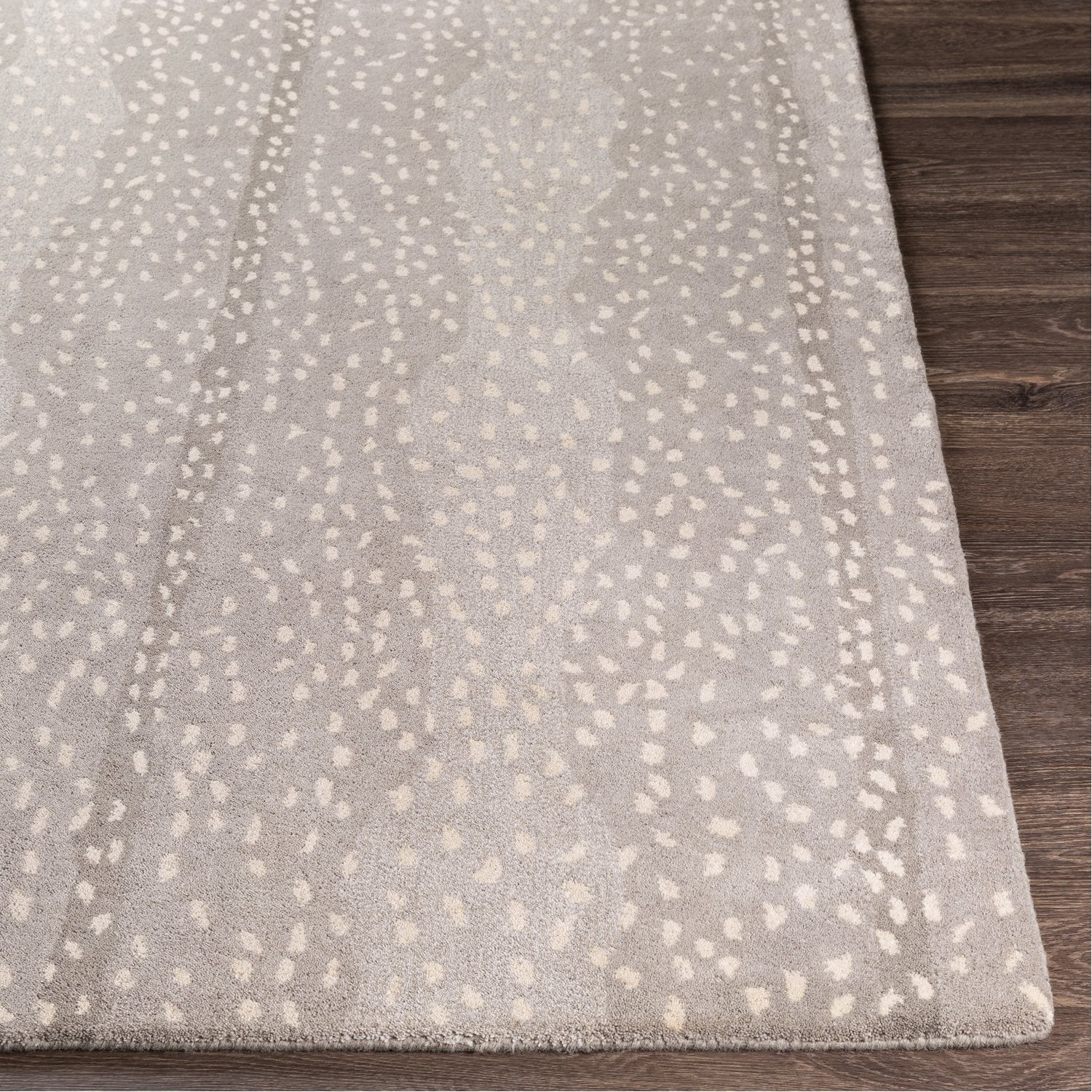 Gazelle Hand Tufted Rug in Medium Gray, Taupe, Light Gray, Beige