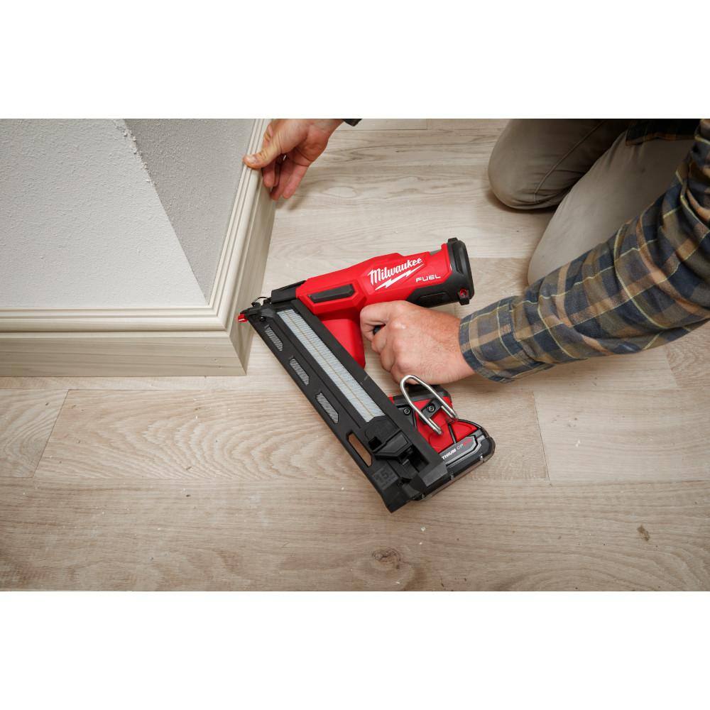 MW M18 FUEL 18-Volt Lithium-Ion Brushless Cordless Gen II 15-Gauge Angled Finish Nailer (Tool-Only) 2839-20