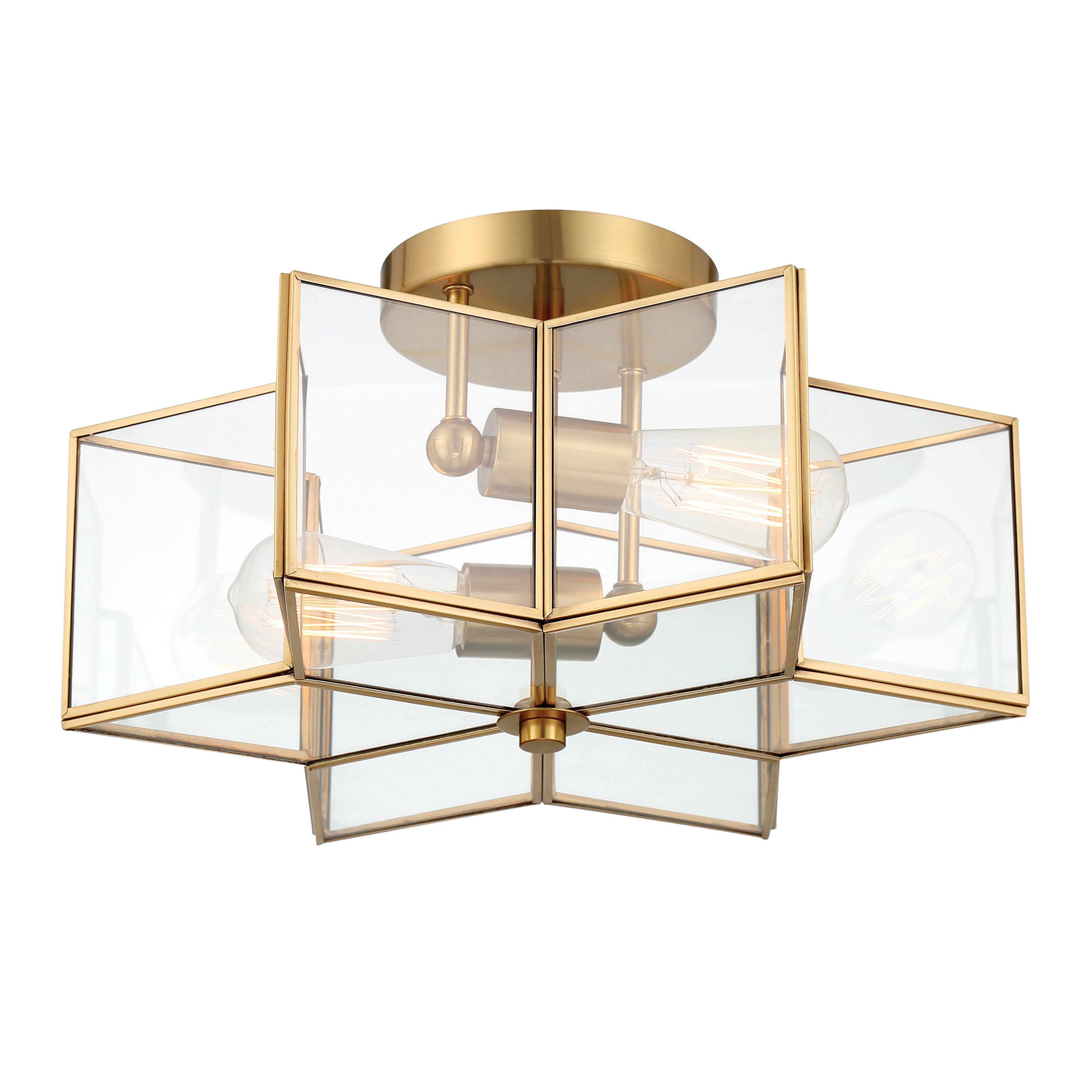 2 -bulb  41cm  Geometric Flush Mount Lighting