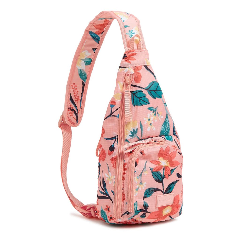 Vera Bradley  Mini Sling Backpack in Paradise Bright Coral