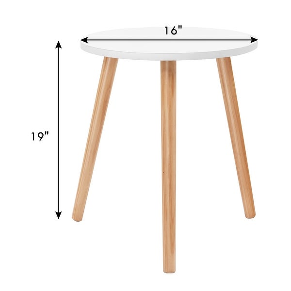 Costway Modern Round Coffee Tea Side Sofa Table Living Room Furniture