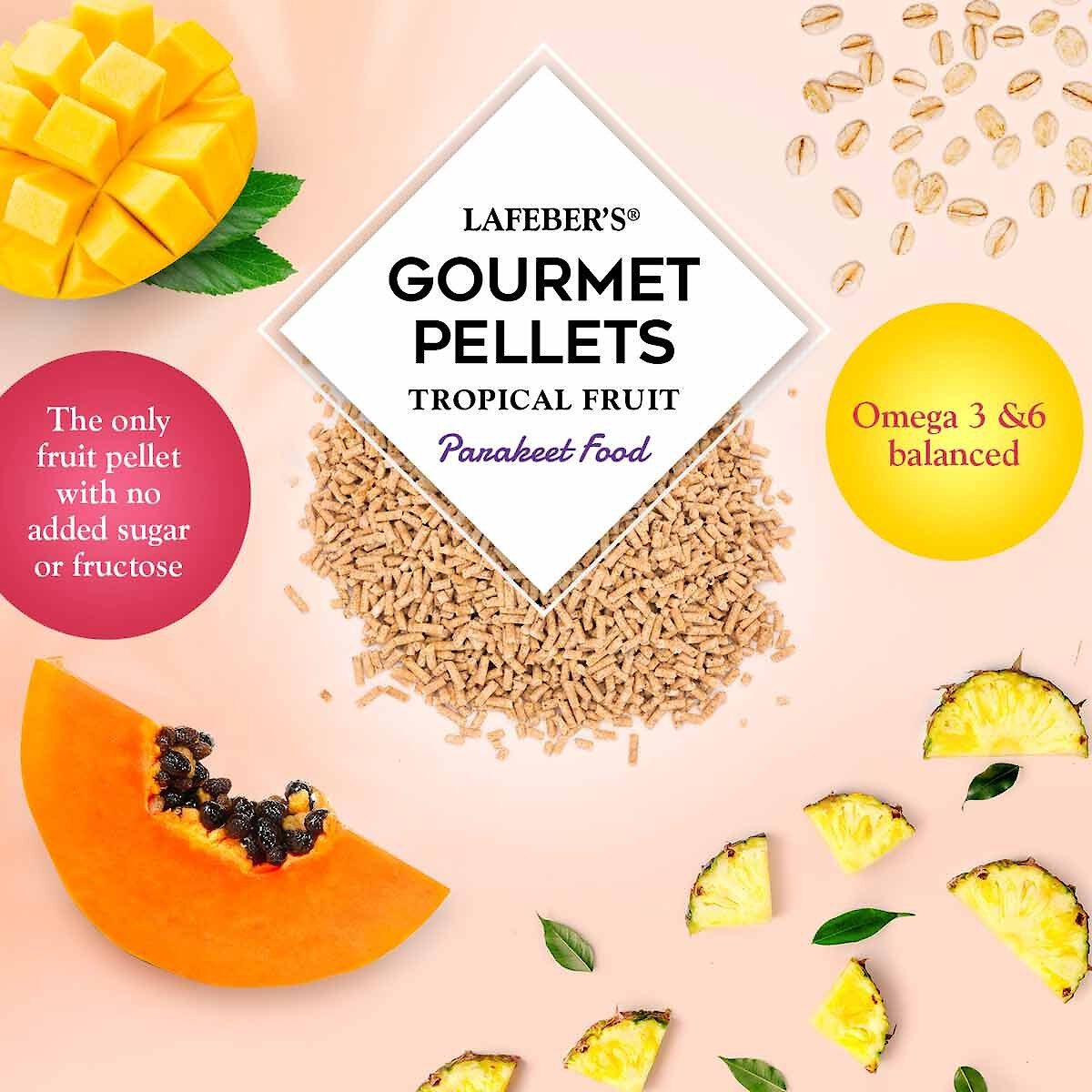 Lafeber Tropical Fruit Gourmet Pellets Parakeet Bird Food