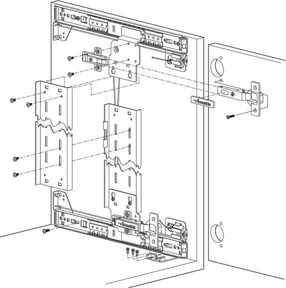 Hafele Pocket Door System  Accuride 1432 (Hinges n...