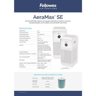 Fellowes AeraMax SE True HEPA Large Room Tower Air Purifier 915 sq. ft. for Allergies Asthma and Odor ENERGY STAR 9794601