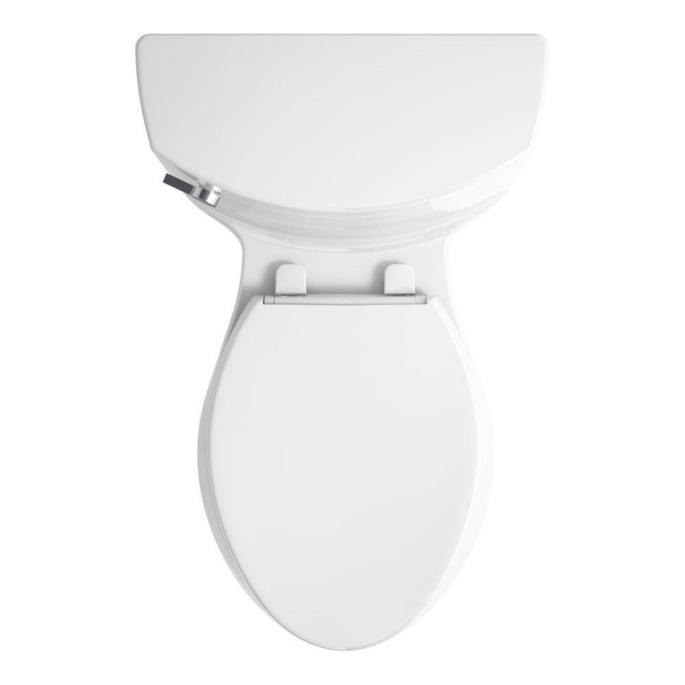 KOHLER Cimarron 1-Piece 1.28 GPF Single Flush Elongated Toilet in White K-3619-0