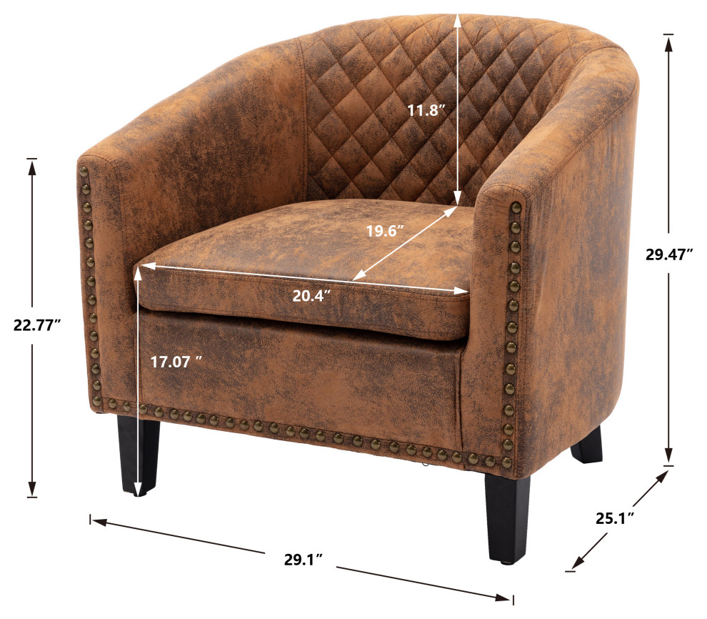 IA7005 Adrian Accent Chair  Coffee   Transitional   Armchairs And Accent Chairs   by IDEAZ International  LLC  Houzz