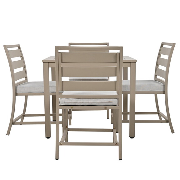 Ustyle Outdoor four person dining table and chairs...