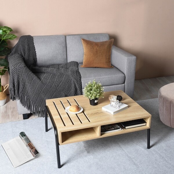 Rectangular Coffee Table with Storage