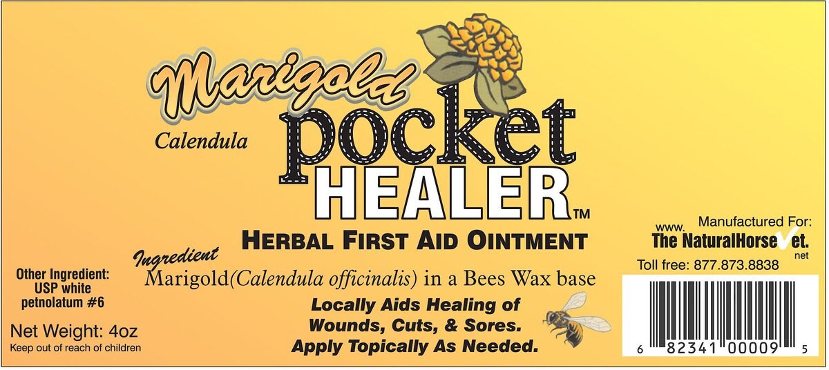 Natural Horse Vet Multi-Species Marigold Pocket Wound Healer， 4-oz jar