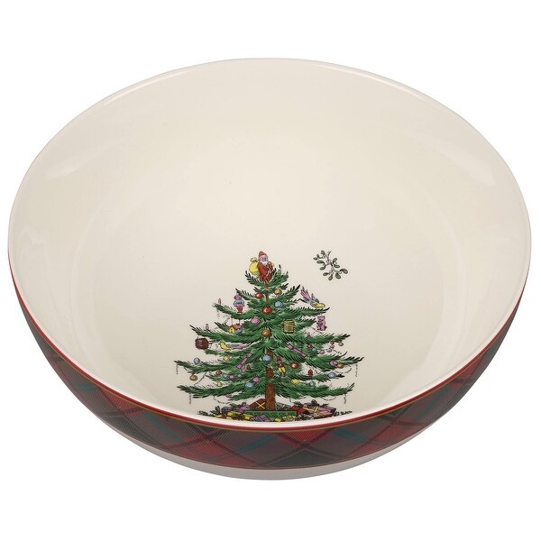 Spode Christmas Tree Tartan Serving Bowl