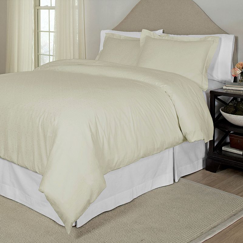 Pointehaven 300-Thread Count Printed Duvet Cover Set