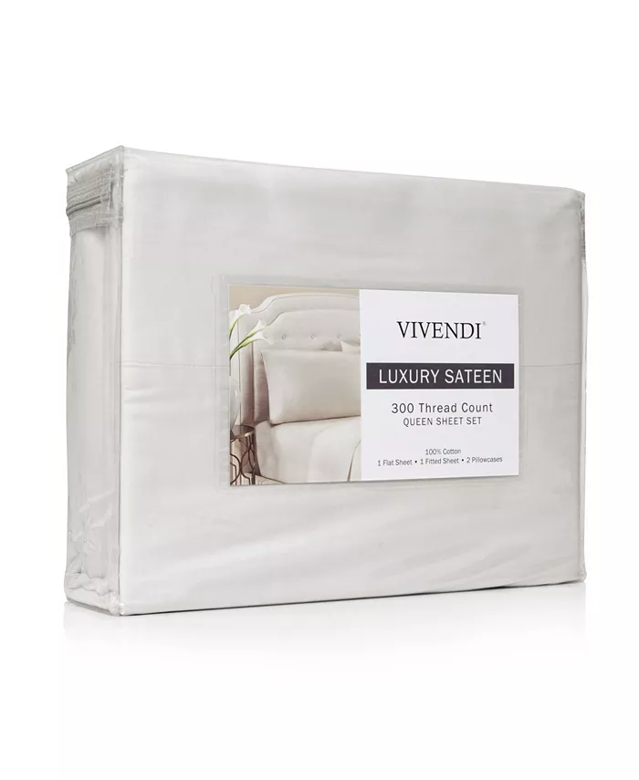 Vivendi 300 Thread Count Sheet Set of 4， Full