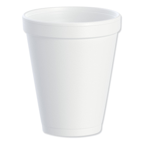 Dart Foam Drink Cups， 10 oz， White， 25/Bag， 40 Bags/Carton (10J10)